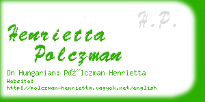 henrietta polczman business card